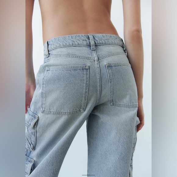 Zara Mid-Rise Baggy Cargo Jeans size 4 and size 6 Both NWT - Picture 6 of 11